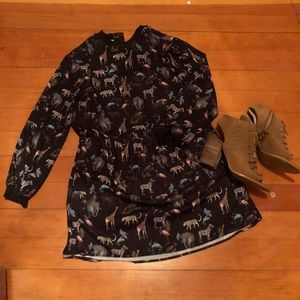 Zara African Animals Babydoll Dress